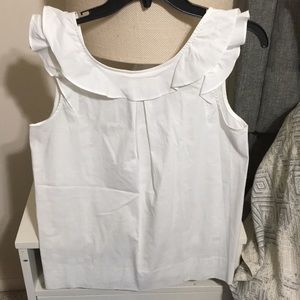 Jcrew sleeveless white blouse